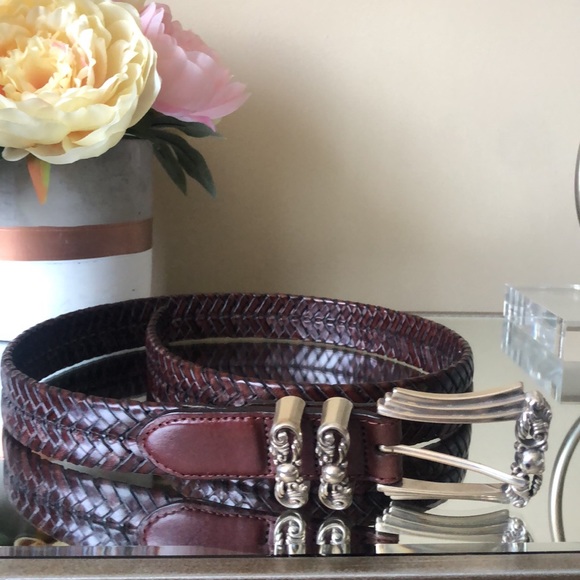 BRIGHTON Brown Genuine Leather Belt - Picture 4 of 6